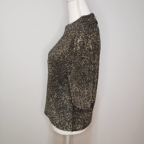 NWT Kate Spade Metallic Pinup Retro Sweater top - Picture 6 of 8